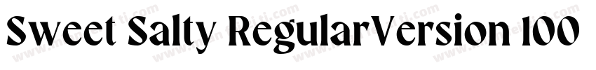 Sweet Salty RegularVersion 1000字体转换